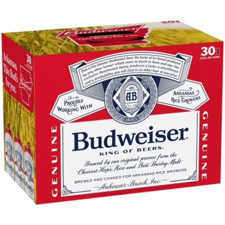 BUDWEISER 30pk cans