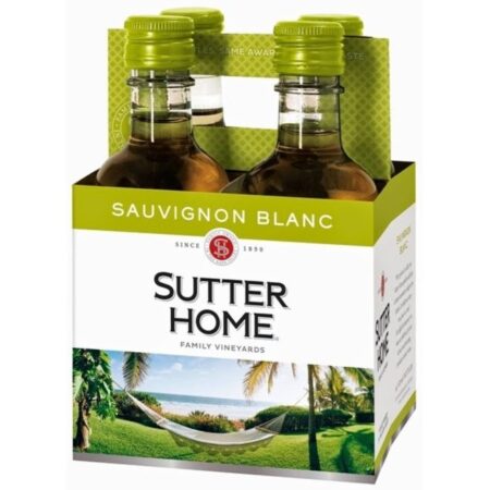 SUTTER HOME WHITE SAUVIGNON BLANC 4PK-187ML