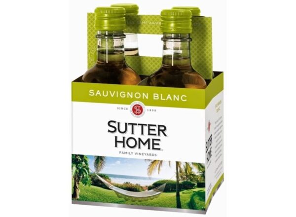 SUTTER HOME WHITE SAUVIGNON BLANC 4PK-187ML