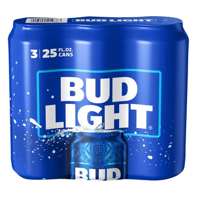 BUD LIGHT 25oz/3pk cans