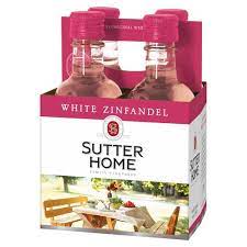 SUTTER HOME WHITE ZINFANDEL 4PK-187ML