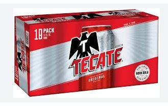 Tecate 18pk cans