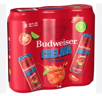 BUDWEISER Chelada 25oz/3pk cans