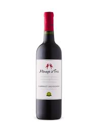 MENAGE a TROIS RED CABERNET SAUVIGNON 750ML