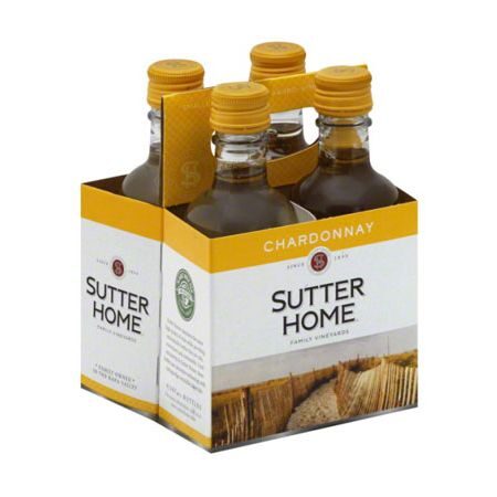 SUTTER HOME WHITE CHARDONNAY 4PK-187ML