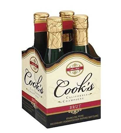 COOK'S CHAMPAGNE BRUT 4PK-187ML