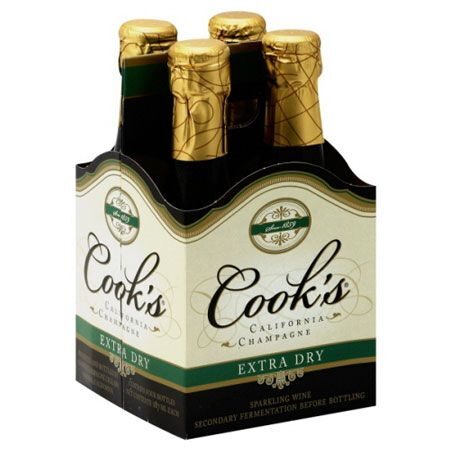 COOK'S CHAMPAGNE EXTRA DRY 4PK-187ML