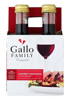 GALLO FAMILY RED CABERNET SAUVIGNON 4PK-187ML