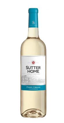 SUTTER HOME WHITE PINOT GRIGIO 750ML