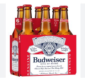 BUDWEISER 6pk bottles