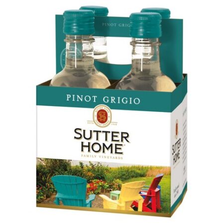 SUTTER HOME WHITE PINOT GRIGIO 4PK-187ML