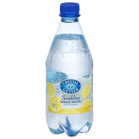 CRYSTAL GEYSER SPARKLING WATER LEMON FLAVOR 18 oz