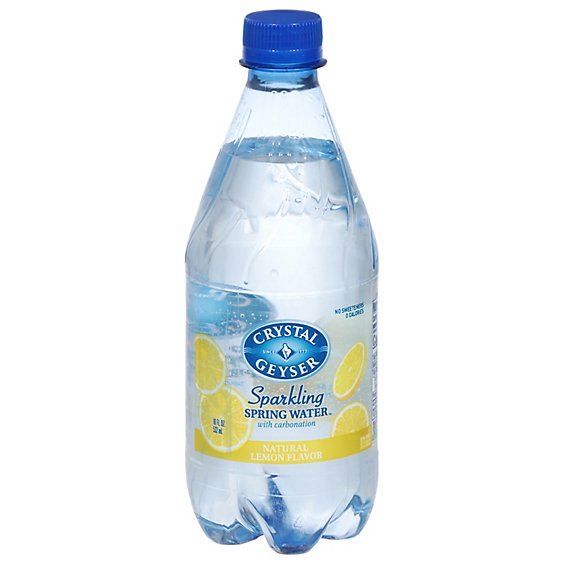 CRYSTAL GEYSER SPARKLING  WATER LEMON FLAVOR 18 oz