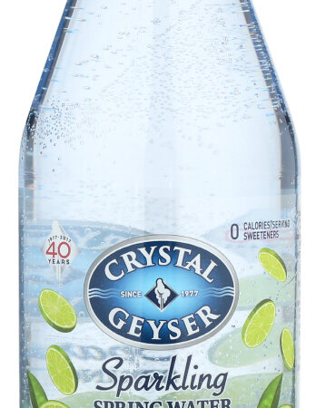 CRYSTAL GEYSER SPARKLING WATER LIME FLAVOR 1.25 LTR